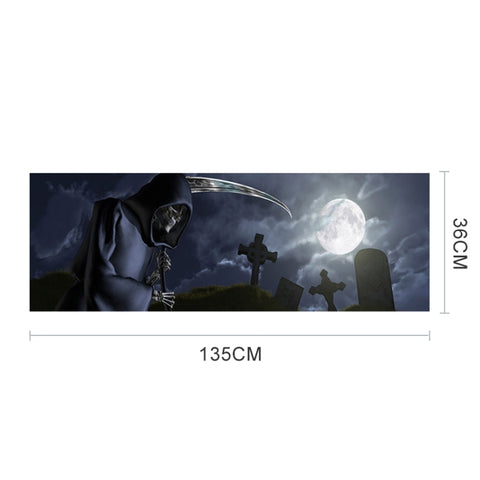Adesivo decorativo per lunotto posteriore per auto, modello cimitero della morte, serie horror, dimensioni: 135 x 36 cm, Size: 135 x 36cm