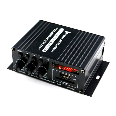 AK370 Amplificateur audio HIFI Bluetooth pour usage domestique/auto avec télécommande 12 V, AK370