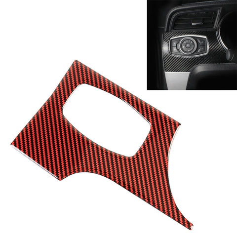 Adesivo decorativo per pannello interruttori fari in fibra di carbonio per auto per Ford Mustang, Headlight Switch