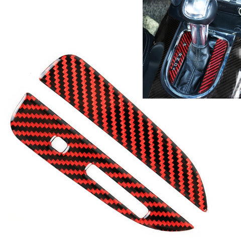 Autocollant décoratif pour changement de position de voiture en fibre de carbone 2 en 1 pour Ford Mustang, Gear Position