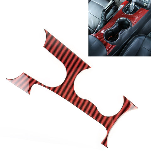 Adesivo decorativo per pannello tazza acqua in fibra di carbonio per auto per Ford Mustang, Water Cup Panel