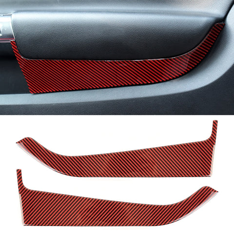Adesivo decorativo per pannello porta in fibra di carbonio 2 in 1 per Ford Mustang, Door Panel