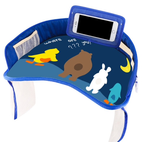 Tavolo da pranzo impermeabile per bambini Organizzatore di giocattoli Vassoio di sicurezza per bambini Supporto per pittura turistica con borsa trasparente touch screen (Non consentito sbirciare), CRP0966A, CRP0966B, CRP0966C, CRP0966D, CRP0966E, CRP0966F