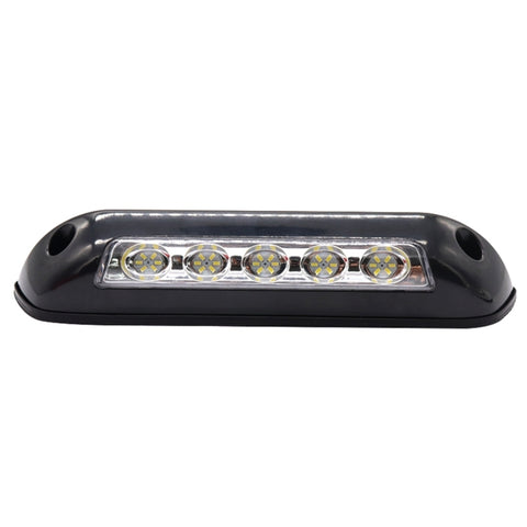 DC 12V 2.6W 6000K IP67 Marine RV Lampada da soffitto imperméable par échelle et LED par échelle, couverture noire et base en gomme, coque noire et base en caoutchouc