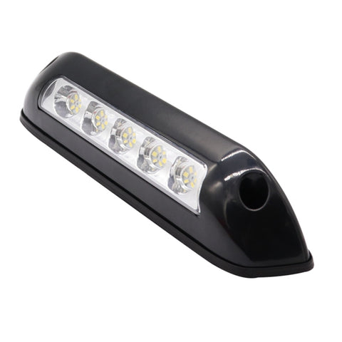 DC 12V 2.6W 6000K IP67 Marine RV Lampada da soffitto imperméable par échelle et LED par échelle, couverture noire et base en gomme, coque noire et base en caoutchouc
