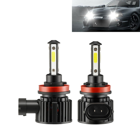 F8 H11 2 PZ 22W 3000LM 6000K Kit di conversione abbaglianti DOB LED per fari fendinebbia a quattro lati DC 9-32V, H11