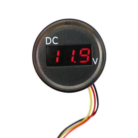B3612 DC 0-100 V IP67 Voltmetro digitale universale modificato per auto/camper/barca con cavo, lunghezza cavo: 18 cm, B3612 Voltmetro