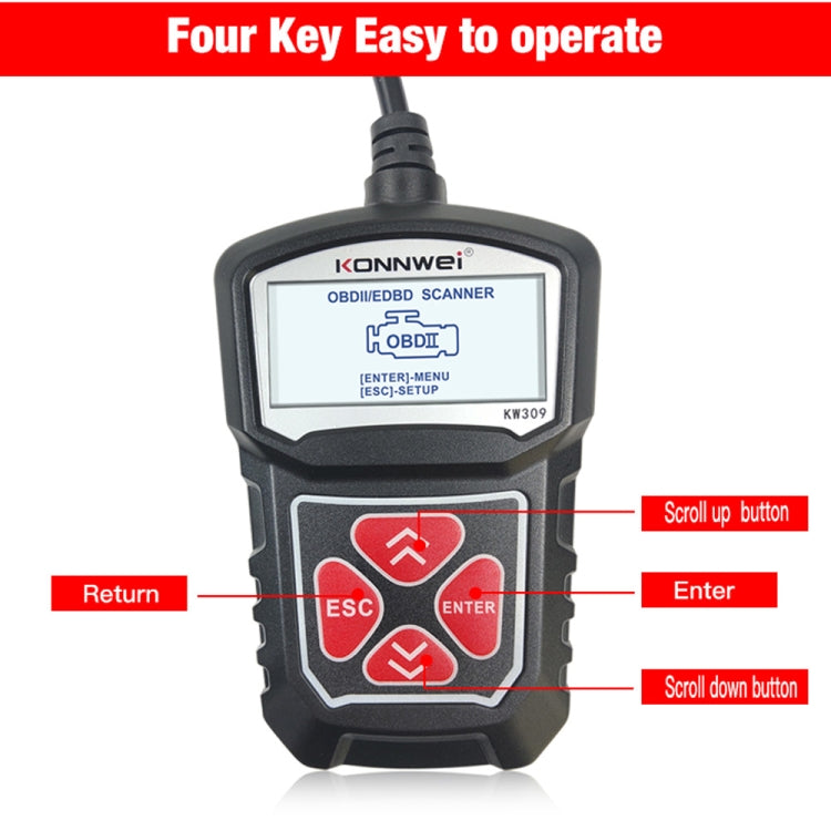 KONNWEI KW309 OBD2 Code Reader Diagnostic Tool for Cars