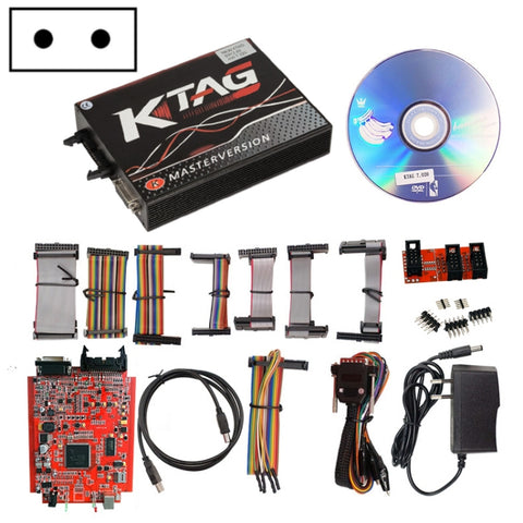 KTAG V7.020 Red PCB Board Strumento di programmazione ECU Token illimitato, spina europea, EU Plug