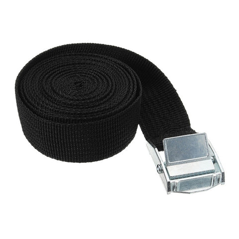 Corda di tensione per auto, cinghia per bagagli, cinghia fissa per auto, barca, avec fibbia in lega, consegna colore casuale, dimensioni: 25 mm x 2 m, 2m