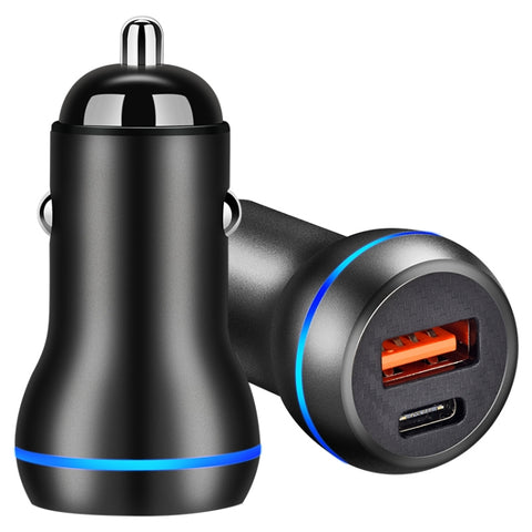 ACC-581 PD 20W + QC3.0 Type-C / USB-C + Caricatore per auto a ricarica rapida USB, ACC-581