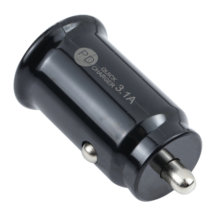 TE-339PD 3.1A PD USB-C / Type-C + USB Interface Mini Fast Charging Car Charger