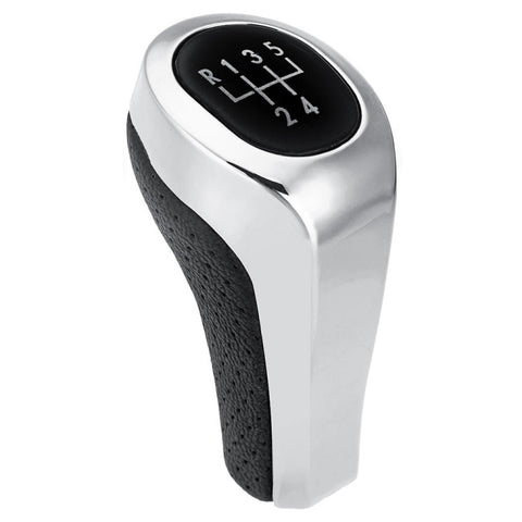 Pomello della leva del cambio argento opaco a 5 velocità per auto per BMW, 5-speed Matte Silver