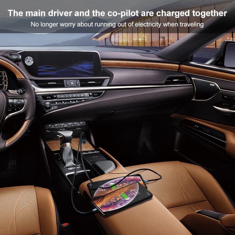 IVON CC37 Dual USB Car Charger with Fast Charge Cable Set