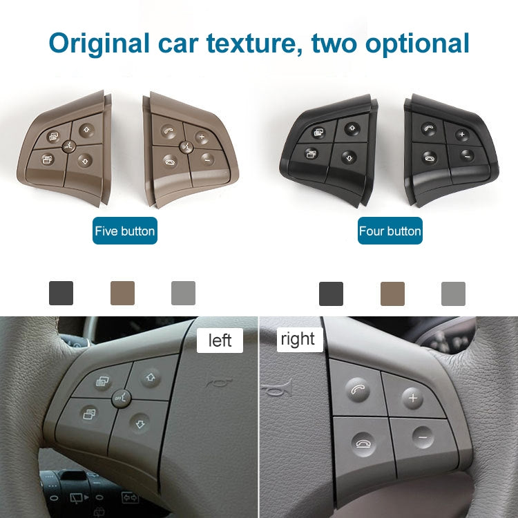 Car Left Side 5-button Steering Wheel Switch Buttons Panel 1648200010 for Mercedes-Benz W164, Left Driving, Left Side 5-button (Black)                  ...