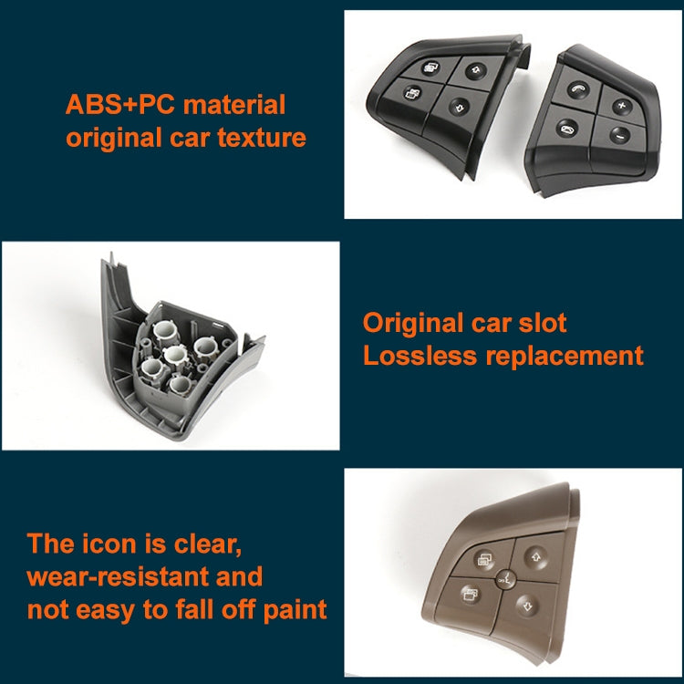 Car Left Side 5-button Steering Wheel Switch Buttons Panel 1648200010 for Mercedes-Benz W164, Left Driving, Left Side 5-button (Black)                  ...