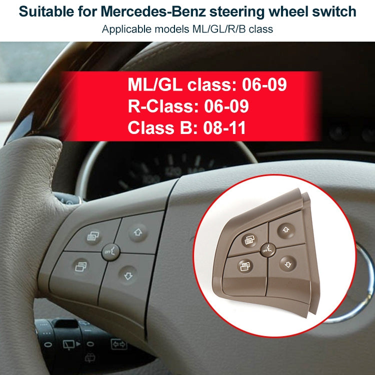 Car Left Side 5-button Steering Wheel Switch Buttons Panel 1648200010 for Mercedes-Benz W164, Left Driving, Left Side 5-button (Black)                  ...