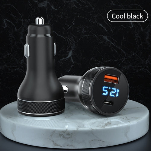 20W USB-C Fast Charge Car Charger with Digital Display