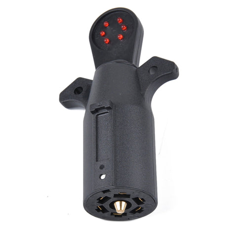 Tester di circuito per cablaggio luci per rimorchio a lama a 7 vie da 12 V Adattatore rotondo Tester di segnale per spina americana a 7 pin, Signal Tester