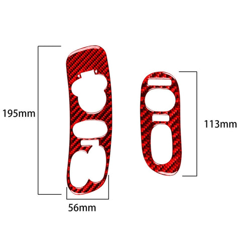 Ensemble d'adhésifs pour panneau de commande de porte en fibre de carbone 2 en 1 pour voiture B pour Chevrolet Corvette C5 1998-2004, guide à sinistre, autocollant de panneau de commande de porte B