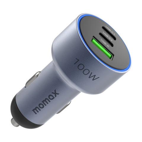 MOMAX UC17E Caricatore da auto USB-C/Type-C x 2 da 100 W + USB a tre porte, 100W