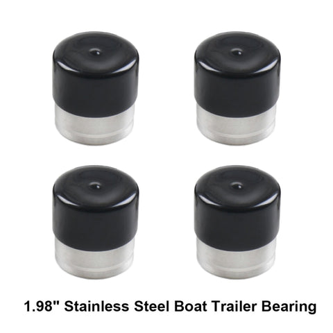Cuscinetti mozzo per rimorchio per barche in acciaio inossidabile 4 in 1 da 1,98 pollici con coperture protettive, Trailer Hub Bearings