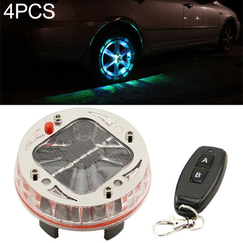 Luci LED Solari per Pneumatici Auto - Set da 4 Pezzi con Telecomando
