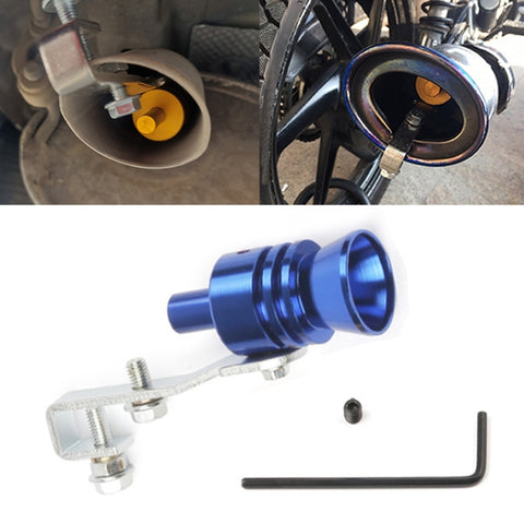 Fischio universale per tubo di scarico Turbo Sound in alluminio, simulatore per auto/moto, dimensioni: L, diametro esterno: 30 mm, Size: L (Black), Size: L (Gold), Size: L (Blue), Size: L (Red), Size: L (Silver)