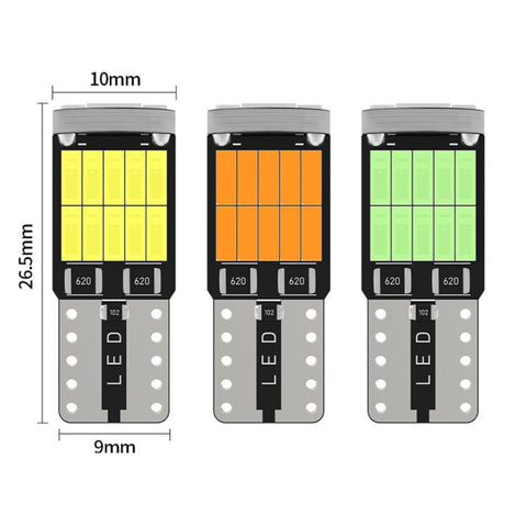 10 pz T10 4014-26SMD Luci luminose per auto LED Lampada da lettura per luce di ingombro