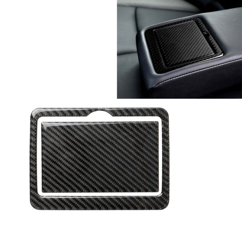 Adhésif décoratif pour panneaux de portage postérieurs en fibre de carbone pour voiture de 2 personnes pour Infiniti Q50 / Q60, panneau porte-gobelet d'eau arrière