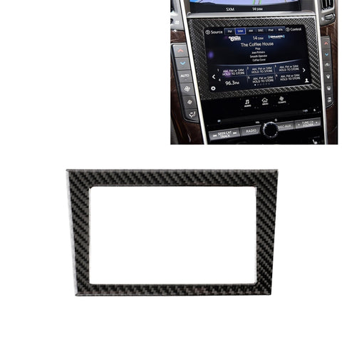 Adesivo decorativo per telaio di navigazione in fibra di carbonio per auto per Infiniti Q50 / Q60, Navigation Frame