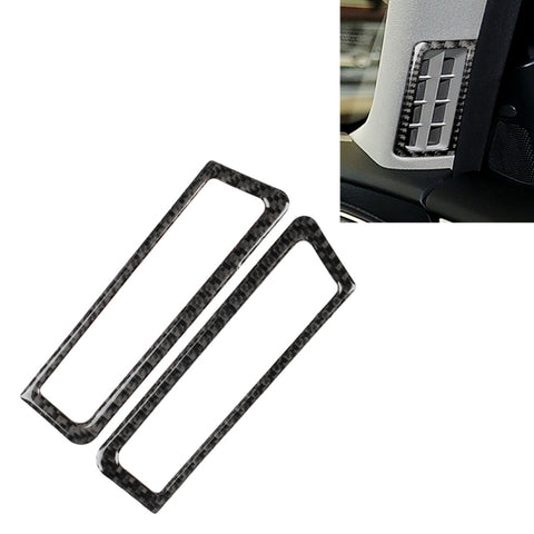 2 adesivi decorativi per cornice di uscita aria per colonna in fibra di carbonio per auto per Infiniti Q50 / Q60, A Column Air Outlet Frame