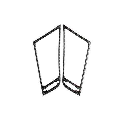 Adesivo decorativo per telaio di uscita dell'aria centrale in fibra di carbonio per auto da 2 pezzi per Infiniti Q50 / Q60, Central Air Outlet Frame