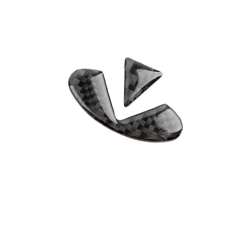 Autocollant décoratif avec logo pour volant en fibre de carbone pour voiture de 2 personnes pour Infiniti Q50 / Q60, logo de volant