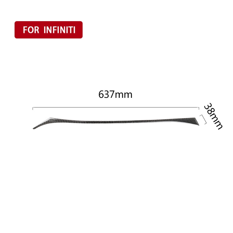 Car Carbon Fiber Right Side of the Dashboard Decorative Sticker for Infiniti Q50 / Q60 2014-2020, Left Drive, Right Side of the Dashboard