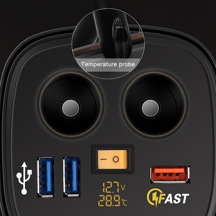 adattatore-universale-per-auto-con-3-porte-usb-e-display-digitale-led - immagine 7