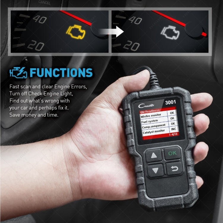 Launch Creader CR3001 OBD2 Code Reader for Cars