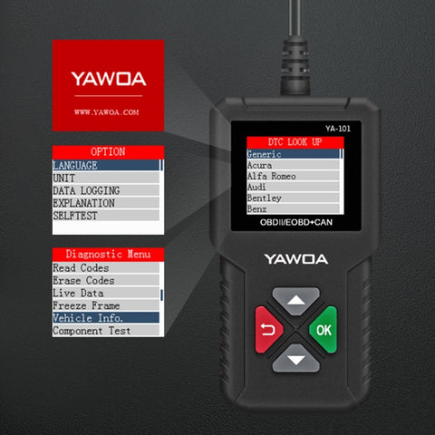 Outil de diagnostic pour testeur de garantie OBD2 pour mini lecteur de codes pour voiture YA101, YA101