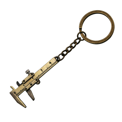 Portachiavi portachiavi mini calibro a corsoio da 5 pezzi, Forme Vernier (Bronze), Forme Vernier (Argent)