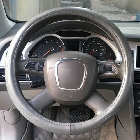 Coprivolante stenopeico universale en vera pelle per auto, diamètre: 38 cm