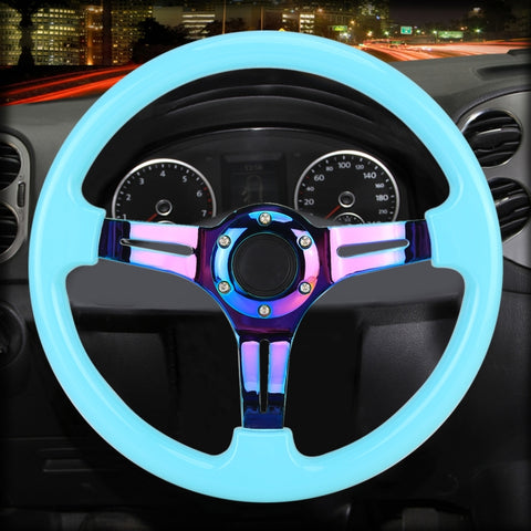Volante avec pulsante clacson sportivo de corsa modifié couleur pour auto, diamètre: 34,6 cm