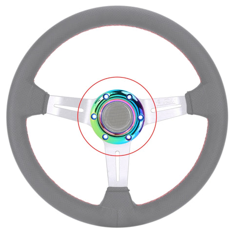 Copertura a pressione per pulsante clacson volante colorato per auto, Car Steering Wheel Horn Button Cover
