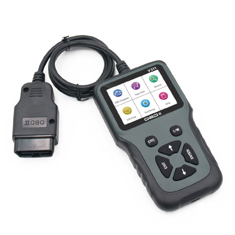 Rilevatore di guasti per auto con schermo a colori per scanner V311 OBD2 8 ~ 36 V, supporta cinese/inglese/francese/tedesco, V311