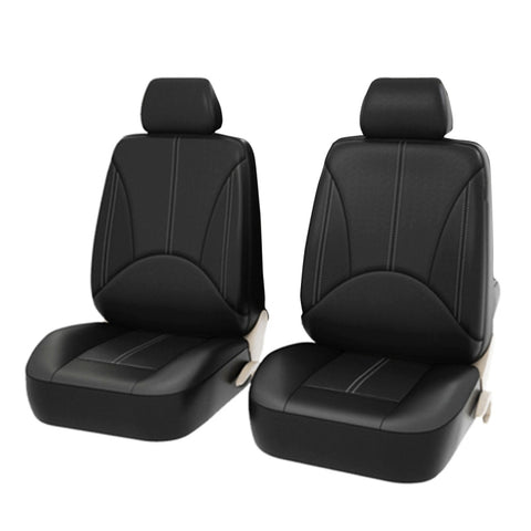 Set de tappetini per cuscini anteriori antiscivolo per quattro stagioni en pelle PU universale 4 en 1 pour auto à 2 postes, pour voiture 2 places