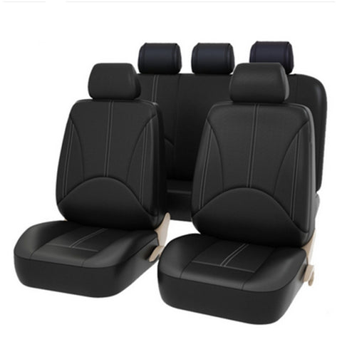 Set di tappetini antiscivolo universali en pelle PU quattro stagioni 9 en 1 pour auto à 5 postes, pour voiture 5 places