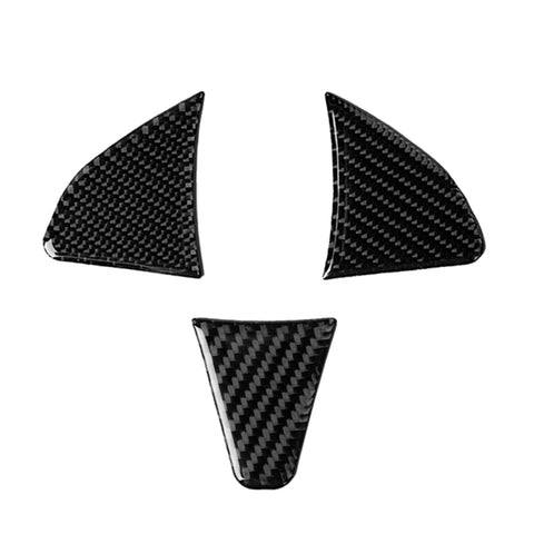 Adesivo decorativo per pulsanti del volante in fibra di carbonio 3 in 1 per Honda Fit, guida a destra e a sinistra universale, For Honda Fit