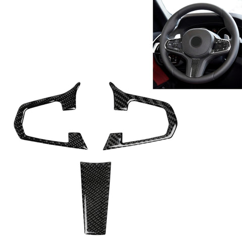 Adhésif décoratif pour impulsions de volant en teinte unitaire en fibre de carbone 3 en 1 pour BMW Série 5 G30 X3 G01, guide pour destra ea sinistra universale, Pour BMW Série 5 G30 X3 G01