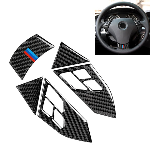 Adhésif décoratif avec impulsion tricolore sur le volant en fibre de carbone 5 en 1 pour BMW Série 5 E60 2004-2010, guide pour destra ea sinistra universale, Pour BMW Série 5 E60 2004-2010 (Tricolore)