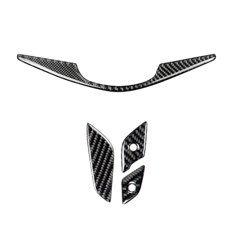 Adhésif décoratif pour impulsions de volant en fibre de carbone 4 en 1 pour Cadillac xt5 2016-2017, guide pour destra ea sinistra universale, pour Cadillac xt5 2016-2017