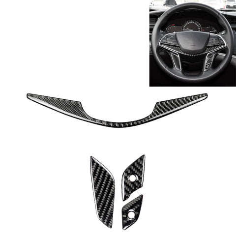 Adesivo Decorativo in Fibra di Carbonio per Pulsanti Volante Cadillac